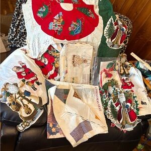 Festive Christmas Fabric Panels and Patterns and cloth for apron and vestments